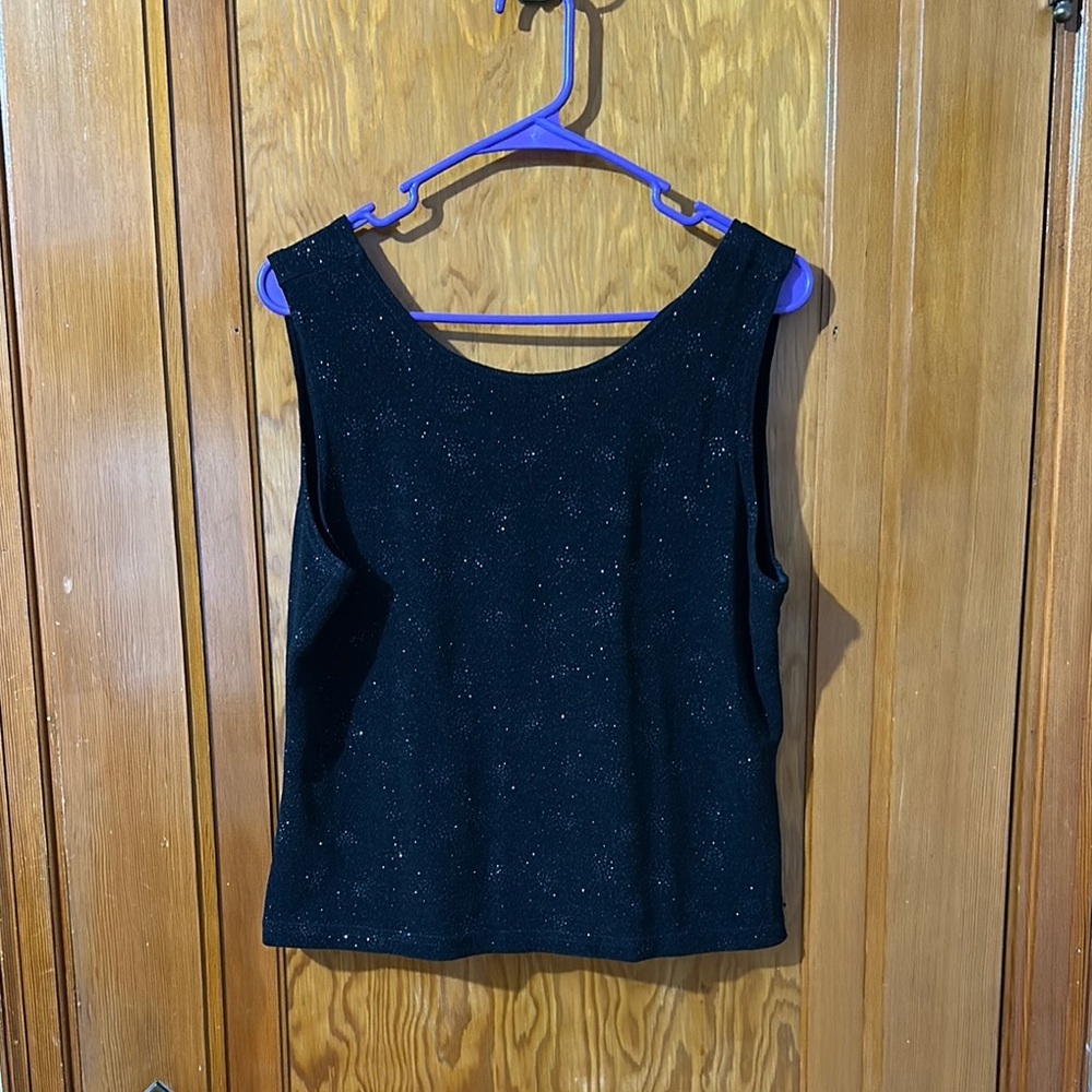 Apostrophe Black Tank Top Classic Sleeveless Style xl